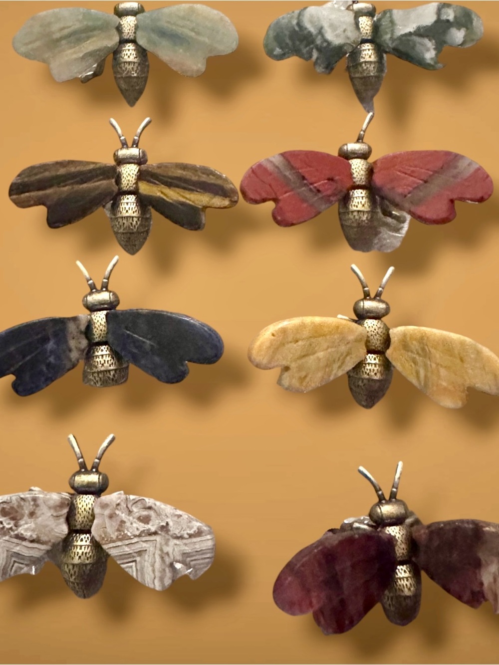 The Bees Knees are in! Brass Bees w Crystal Wings (1)